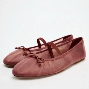 Zara Mesh Ballet Flats